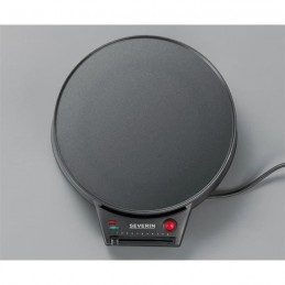 SEVERIN CM2198 Noir Crêpière électrique diam. 30cm - 1000W - Thermostat réglable - spatule et répartiteur de pâte - de dessus