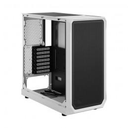 FRACTAL DESIGN Focus 2 Blanc TG Clear Tint Boitier PC Moyen tour (FD-C-FOC2A-02) - vue de trois quart ouvert