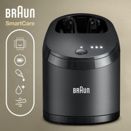 BRAUN Centre SmartCare Noir 5-en-1, Recharge, Nettoyage, Compatible avec les Series 9 Et 8, Cartouches Clean & Renew - vue B