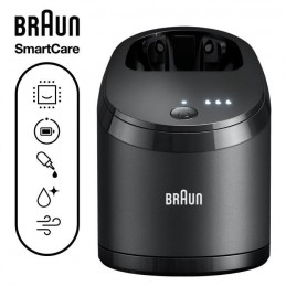 BRAUN Centre SmartCare Noir 5-en-1, Recharge, Nettoyage, Compatible avec les Series 9 Et 8, Cartouches Clean & Renew - vue D