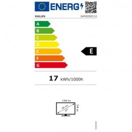 PHILIPS 24PHS5507/12 TV 24'' (60cm) HD LED - 2x HDMI, 1x USB - vue étiquette énergie