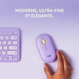 Logitech M350 Lavender Souris sans fil - nano récepteur USB (910-006752) - vue moderne