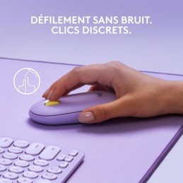 Logitech M350 Lavender Souris sans fil - nano récepteur USB (910-006752) - vue discret