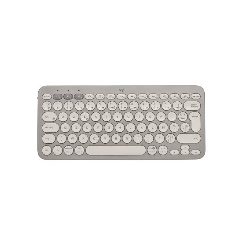 LOGITECH K380 Beige Clavier sans fil AZERTY - Bluetooth Pc Mac