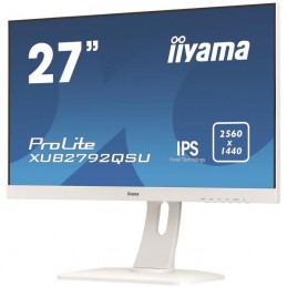 IIYAMA XUB2792QSU-W1 Blanc Ecran PC 27'' WQHD - Dalle IPS - 5ms - DP / HDMI / DVI - FreeSync - vue de trois quart