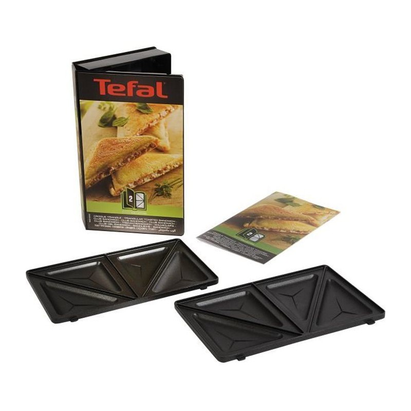 TEFAL XA800212 Lot de 2 plaques croque triangle - Snack Collection