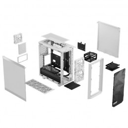 FRACTAL DESIGN Meshify 2 Compact Lite White TG Clear Blanc Boitier PC Moyen tour ATX - vue éclatée