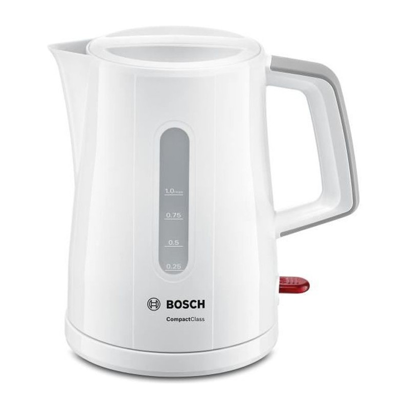 BOSCH TWK3A051 Blanc Bouilloire électrique CompactClass  1L - 2000W - Base pivotante 360°