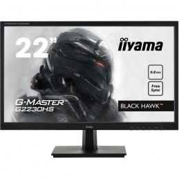 IIYAMA G-Master Black Hawk G2230HS-B1 Ecran PC Gamer 22'' FHD - Dalle TN - 75Hz - VGA, HDMI, DP - vue de face