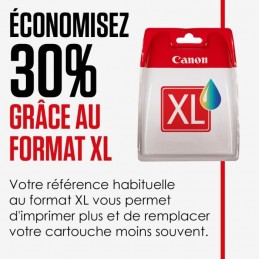 CANON CLI-581 XXL Pack de Cartouches d'encre Noir, Jaune, Cyan, Magenta (1998C005) - vue économie format XL