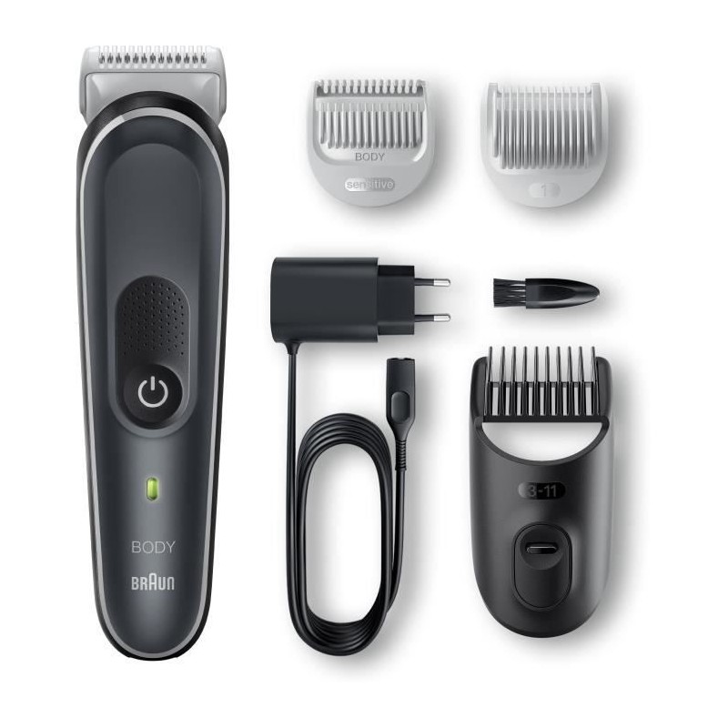 BRAUN Body Groomer 5 BG5340 Tondeuse pour Le Corps avec Sabot Zones Sensibles