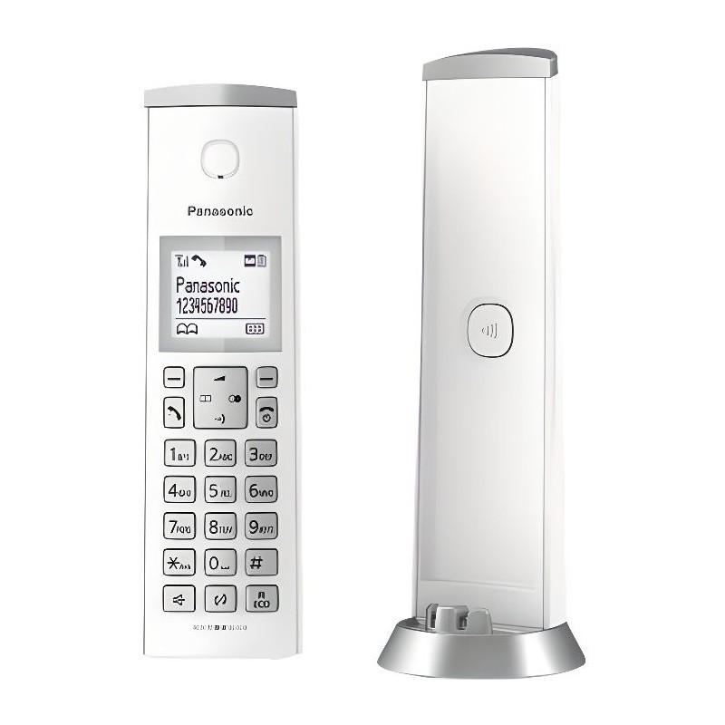 PANASONIC TGK220 Blanc Téléphone résidentiel DECT design avec répondeur