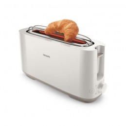 PHILIPS HD2590/00 Blanc Grille-pain - 1030W - 2 tranches - vue de trois quart viennoiserie