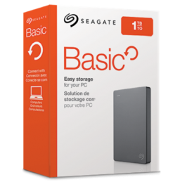 SEAGATE 1To HDD Basic Easy storage Boitier externe USB - vue emballage