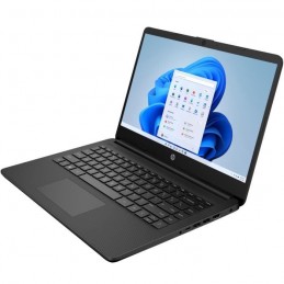 HP 14s-dq0072nf PC Portable 14'' HD - N4120 - RAM 4Go - SSD 64Go eMMC - Windows 11S - AZERTY - vue de trois quart