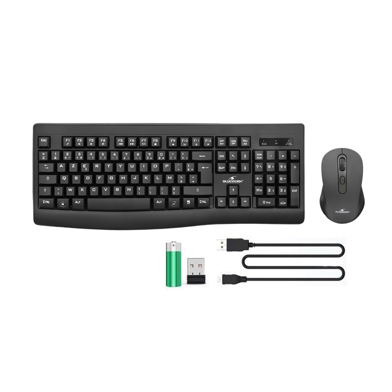 Pack clavier/souris sans fil silencieux - Port connect