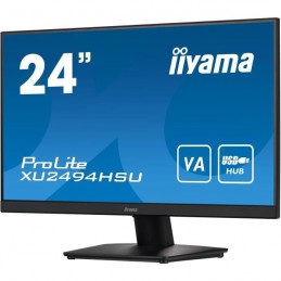 IIYAMA ProLite XU2494HSU-B2 Ecran PC 24'' FHD - Dalle VA - 4 ms - 75Hz - HDMI, DP - vue de trois quart droit