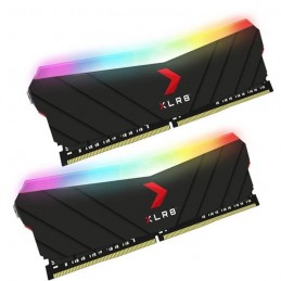 PNY 16Go DDR4 (2x 8Go) XLR8 Gaming EPIC-X RGB™ RAM DIMM 3600MHz (MD16GK2D4360018XRGB) - vue de 3/4