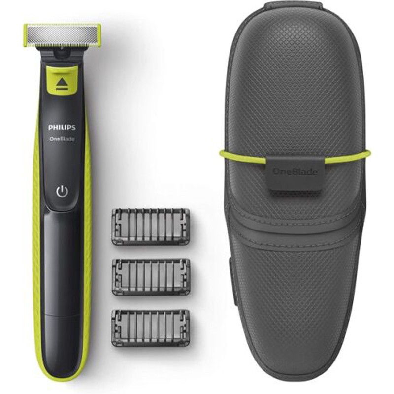 PHILIPS ONEBLADE QP2520/65 rasoir visage - 3 sabots et une trousse de voyage