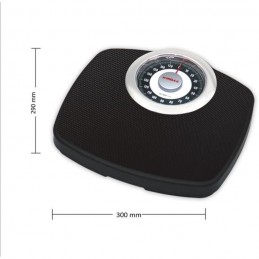 LITTLE BALANCE 8400 Confort 180 Noir Balance Pèse-personne mécanique, max 180kg, Grand écran - vue dimensions