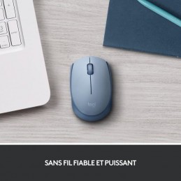 LOGITECH M171 Souris Sans Fil 2.4 GHz - Bleu Gris (910-006866) - vue en situation