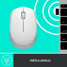 LOGITECH M171 Souris Sans Fil 2.4 GHz - Blanc cassé (910-006867) - vue de dessus