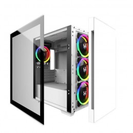 MRED Mercury Blanc RGB Boitier PC Moyen tour ATX Gamer (MR-018) - vue éclatée