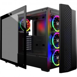 MRED Dream Eyes Noir RGB Boitier PC Moyen tour ATX Gamer (MR-019) - vue éclatée