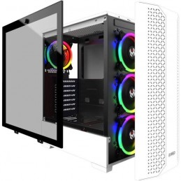 MRED Dream Eyes Blanc RGB Boitier PC Moyen tour ATX Gamer (MR-020) - vue éclatée