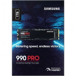 SAMSUNG 1To SSD 990 Pro PCIe Gen4.0 x4 NVMe 2.0 M.2 2280 (MZ-V9P1T0BW) - vue emballage