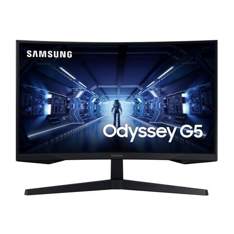 SAMSUNG ODYSSEY G5 G55T Ecran PC 27'' 2K Gamer incurvé - 144Hz - HDMI, DP - vue de face