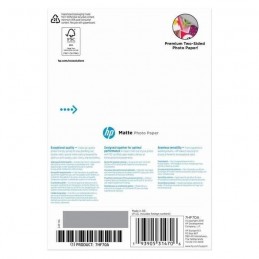 HP Papier photo mat A6 180gr 10x15cm - 25 feuilles (7HF70A) - vue emballage verso