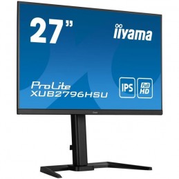 IIYAMA XUB2796HSU-B5 Ecran PC 27'' FHD - Dalle IPS - 1ms - 75Hz - HDMI, DP - mode portrait - vue de trois quart