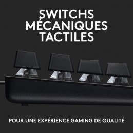 LOGITECH G413 SE Noir Aluminium Clavier Filaire Gaming Mécanique (920-010435) - vue switchs