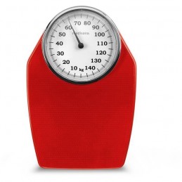 MEDISANA PS100 Rouge Pèse-personne mécanique - design rétro - fonctionne sans pile - max 150kg