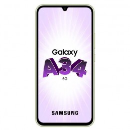 SAMSUNG Galaxy A34 5G Lime Smartphone 6.6'' - RAM 6Go - Stockage 128Go - Android 13 - vue de face