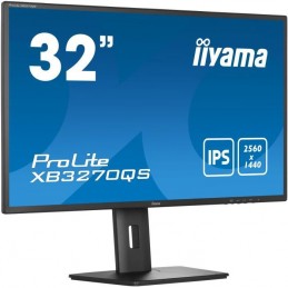 IIYAMA XB3270QS-B5 Ecran PC 32'' WQHD - Dalle IPS - 4ms - 60Hz - HDMI, DP, DVI - vue de trois quart