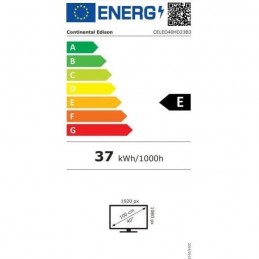 CONTINENTAL EDISON CELED40HD23B3 TV LED 40'' FHD (101cm) 2x HDMI 1.4 - vue étiquette énergie