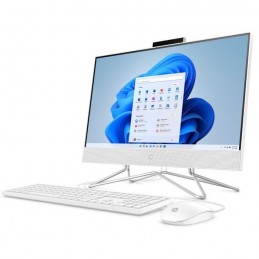 HP PC All-in-One 22'' FHD 22-dd0194nf - Celeron J4025 - RAM 8Go - 256Go SSD - W11 - Clavier + Souris - vue de trois quart