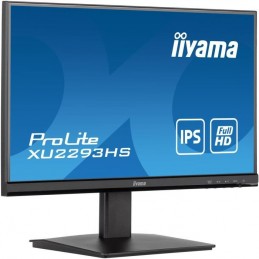 IIYAMA XU2293HS-B5 Ecran PC 22'' FHD - Dalle IPS - 3ms - 75Hz - HDMI, DisplayPort - vue de trois quart