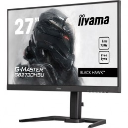 IIYAMA G-Master Black Hawk GB2730HSU-B5 Ecran PC 27'' FHD Gamer - Dalle TN - 1ms - 75Hz - HDMI, DP - FreeSync - vue de 3/4