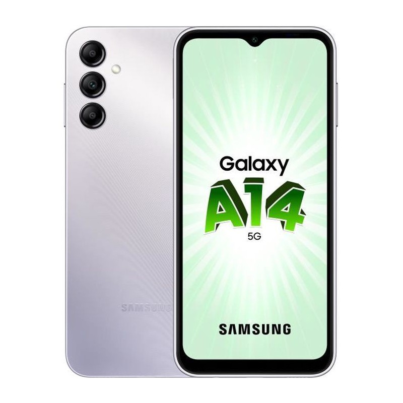 SAMSUNG Galaxy A14 5G Argent Smartphone 6.6'' - RAM 4Go - 64Go - Android 13