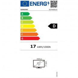 SAMSUNG S27A400UJU Ecran PC 27'' FHD - Dalle IPS - 5ms - 75Hz - HDMI, DP - FreeSync - vue étiquette énergie