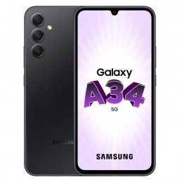 SAMSUNG Galaxy A34 5G Noir Smartphone 6.6'' - RAM 6Go - Stockage 128Go - Android 13