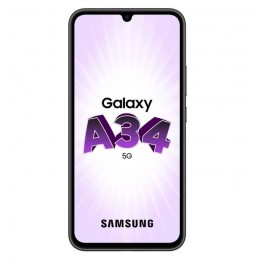 SAMSUNG Galaxy A34 5G Noir Smartphone 6.6'' - RAM 6Go - Stockage 128Go - Android 13 - vue de face