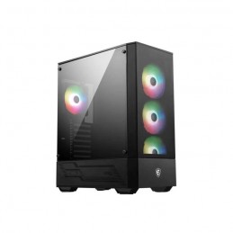 MSI MAG FORGE 112R Noir RGB Boitier PC Moyen-tour ATX - vue de trois quart