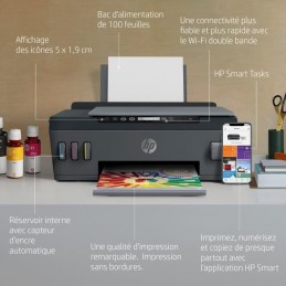 HP Smart Tank Plus 555 Noir Imprimante tout-en-un couleur a réservoir d'encre - vue caractéristiques