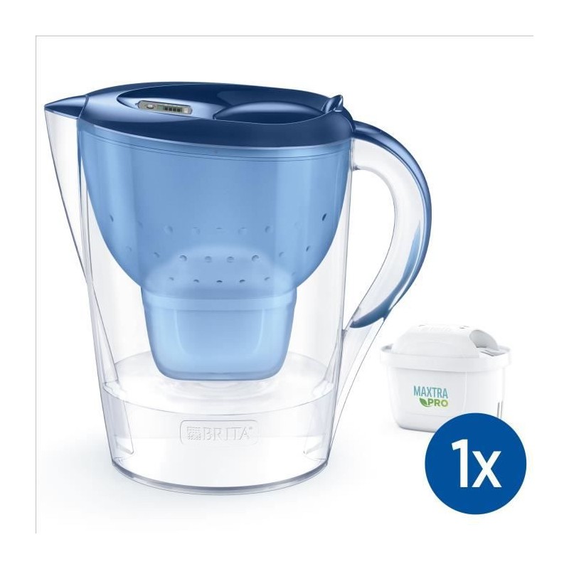 BRITA 1051122 Carafe filtrante Marella bleue XL 3.5L - inclus 1 cartouche MAXTRA PRO All-In-1