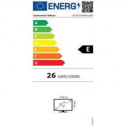 CONTINENTAL EDISON CELED32SAHD23B7 TV LED HD 32'' (81.3 cm) Smart Android TV - Wifi Bluetooth - 3x HDMI, 2x USB - vue D