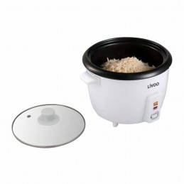 LIVOO DOC111 Blanc Cuiseur à riz 1.5L - 500W - vue de trois quart